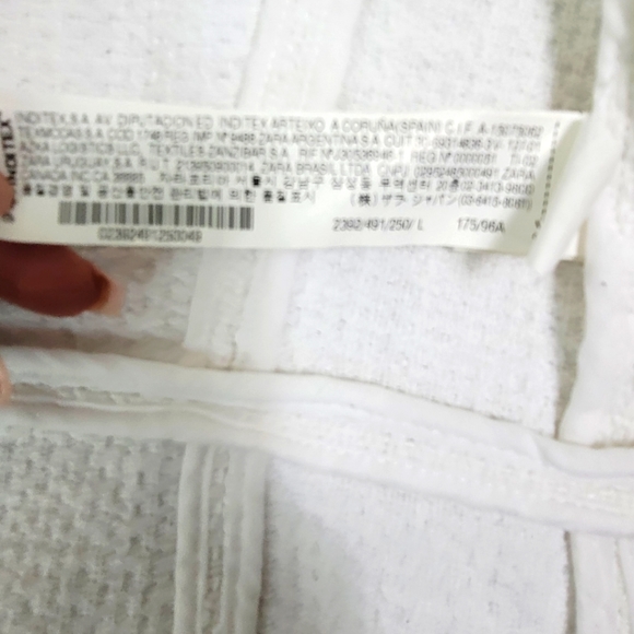 ZARA TRAFALUC TWEED WHITE ZIPPER BLAZER - Picture 5 of 16